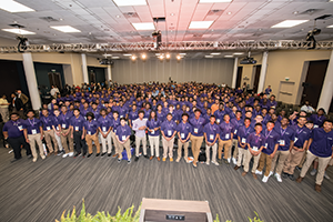 The Tiger Alliance, a group of 400 male high school students, at the 2018 annual Men of Color Summit at Clemson University.