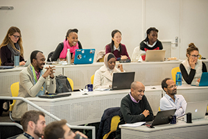 Brandeis University’s Heller School students in class