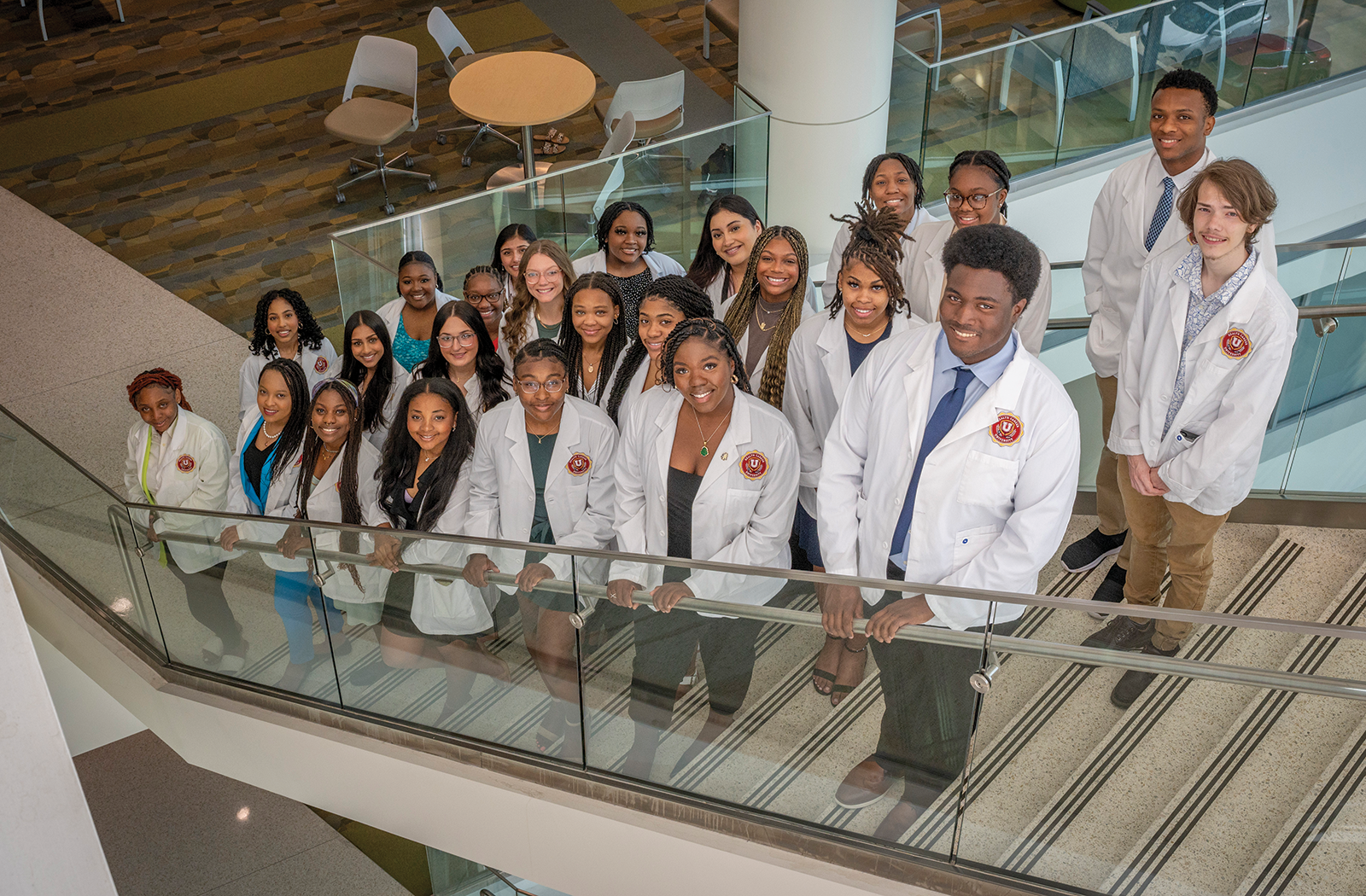 Students in Health Career University’s Pre-Health Summer Scholars program at the UAMS campus in Little Rock. (Photo courtesy of UAMS/Evan Lewis)