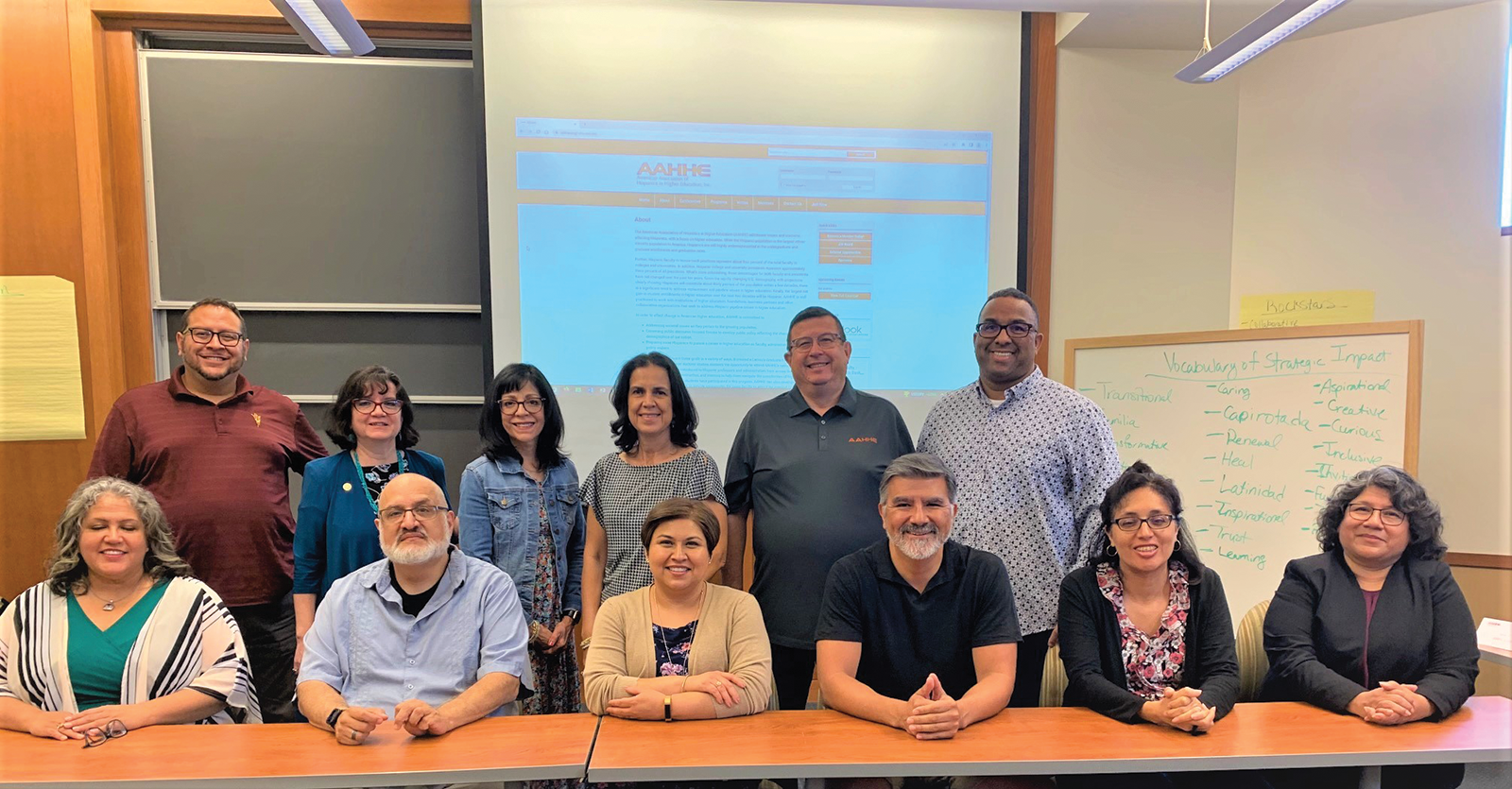 The 2023 American Association of Hispanics in Higher Education (AAHHE) Board of Directors. (Photo courtesy AAHHE)